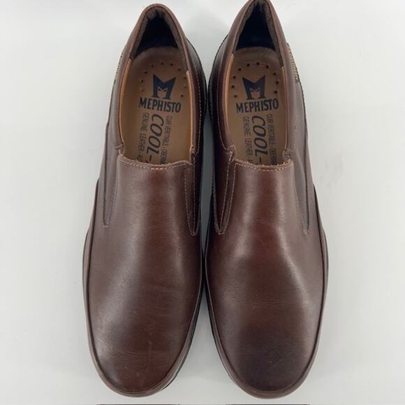 NEW Mephisto Balder Leather Loafers Mens 10.5 Brown Cool Air Casual Slip On main image 5